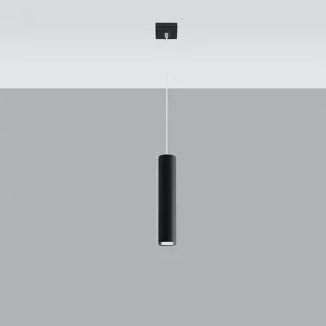 Hanglamp LAGOS modern van – 1 lichtbronnen – L.8 x H.100 cm – zwart Hanglamp LAGOS modern van – 1 lichtbronnen – L.8 x H.100 cm – zwart