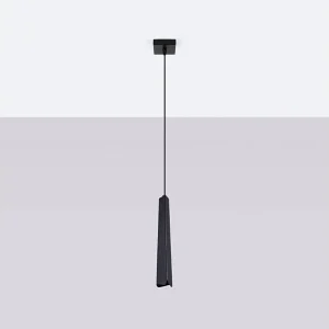 Hanglamp PRYSM Scandinavisch van – 1 lichtbronnen – L.8 x H.120 cm – zwart Hanglamp PRYSM Scandinavisch van – 1 lichtbronnen – L.8 x H.120 cm – zwart