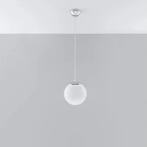 Hanglamp UGO minimalistisch van – 1 lichtbronnen – L.20 x H.110 cm – wit/chroom Hanglamp UGO minimalistisch van – 1 lichtbronnen – L.20 x H.110 cm – wit/chroom