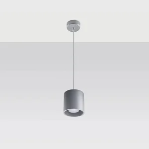 Hanglamp ORBIS modern van  – 1 lichtbronnen – L.10 x H.110 cm – grijs