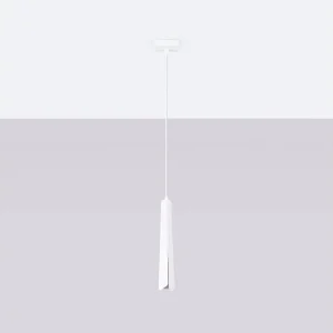 Hanglamp PRYSM Scandinavisch van – 1 lichtbronnen – L.8 x H.120 cm – wit Hanglamp PRYSM Scandinavisch van – 1 lichtbronnen – L.8 x H.120 cm – wit