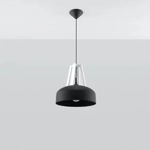Hanglamp CASCO modern van – 1 lichtbronnen – L.30 x H.85 cm – zwart wit Hanglamp CASCO modern van – 1 lichtbronnen – L.30 x H.85 cm – zwart wit