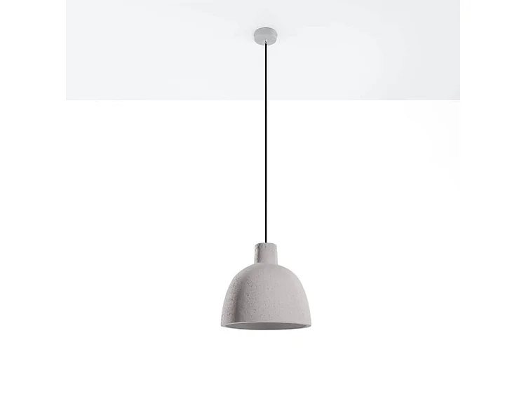 Hanglamp DAMASO industrieel van - 1 lichtbronnen - L.28 x H.128 cm - grijs