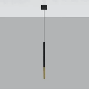 Hanglamp MOZAICA modern van – 1 lichtbronnen – L.8 x H.100 cm – zwart goud Hanglamp MOZAICA modern van – 1 lichtbronnen – L.8 x H.100 cm – zwart goud