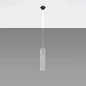 Hanglamp LUVO industrieel van – 1 lichtbronnen – L.8 x H.105 cm – grijs Hanglamp LUVO industrieel van – 1 lichtbronnen – L.8 x H.105 cm – grijs