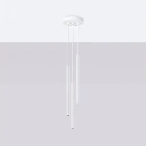 Hanglamp ARCHE modern van  – 3 lichtbronnen – L.20 x H.120 cm – wit