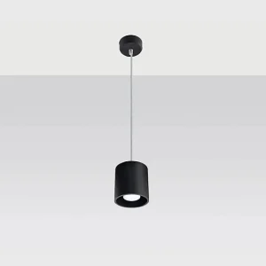 Hanglamp ORBIS modern van  – 1 lichtbronnen – L.10 x H.110 cm – zwart