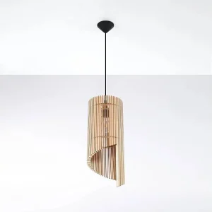 Hanglamp ALEXIA Scandinavisch van – 1 lichtbronnen – L.21 x H.120 cm – natuurlijk hout Hanglamp ALEXIA Scandinavisch van – 1 lichtbronnen – L.21 x H.120 cm – natuurlijk hout