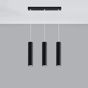 Hanglamp LAGOS modern van – 3 lichtbronnen – L.45 x H.90 cm – zwart Hanglamp LAGOS modern van – 3 lichtbronnen – L.45 x H.90 cm – zwart