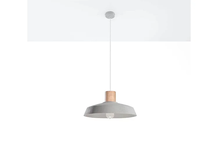Hanglamp AFRA industrieel van - 1 lichtbronnen - L.40 x H.115 cm - grijs