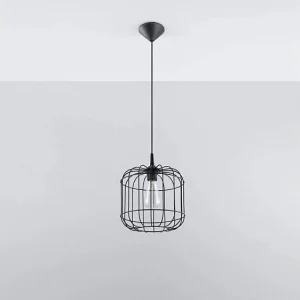Hanglamp CELTA industrieel van – 1 lichtbronnen – L.23 x H.95 cm – zwart Hanglamp CELTA industrieel van – 1 lichtbronnen – L.23 x H.95 cm – zwart