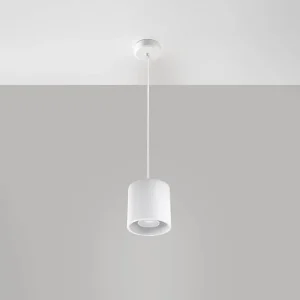 Hanglamp ORBIS modern van  – 1 lichtbronnen – L.10 x H.110 cm – wit