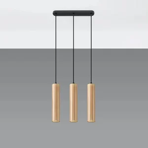 Hanglamp LINO Scandinavisch van – 3 lichtbronnen – L.45 x H.90 cm – natuurlijk hout Hanglamp LINO Scandinavisch van – 3 lichtbronnen – L.45 x H.90 cm – natuurlijk hout
