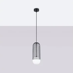Hanglamp BRINA modern van – 1 lichtbronnen – L.12 x H.115 cm – zwart Hanglamp BRINA modern van – 1 lichtbronnen – L.12 x H.115 cm – zwart