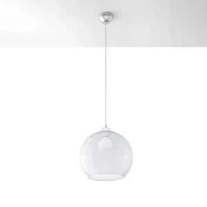 Hanglamp BALL minimalistisch van – 1 lichtbronnen – L.30 x H.120 cm – transparant Hanglamp BALL minimalistisch van – 1 lichtbronnen – L.30 x H.120 cm – transparant