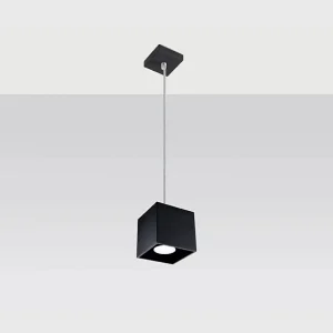Hanglamp QUAD modern van – 1 lichtbronnen – L.10 x H.110 cm – zwart Hanglamp QUAD modern van – 1 lichtbronnen – L.10 x H.110 cm – zwart