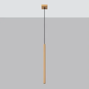 Hanglamp PASTELO modern van – 1 lichtbronnen – L.3,5 x H.115 cm – gouden Hanglamp PASTELO modern van – 1 lichtbronnen – L.3,5 x H.115 cm – gouden
