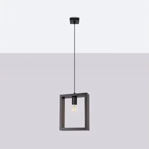 Hanglamp ARIES Scandinavisch van  – 1 lichtbronnen – L.24 x H.133 cm – wenge