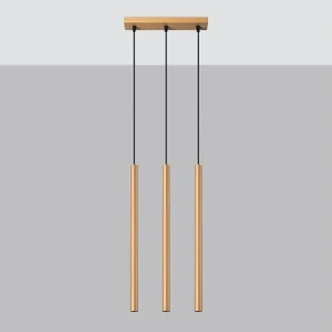 Hanglamp PASTELO modern van  – 3 lichtbronnen – L.30 x H.115 cm – gouden