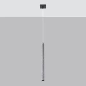 Hanglamp PASTELO modern van – 1 lichtbronnen – L.3,5 x H.120 cm – grijs Hanglamp PASTELO modern van – 1 lichtbronnen – L.3,5 x H.120 cm – grijs