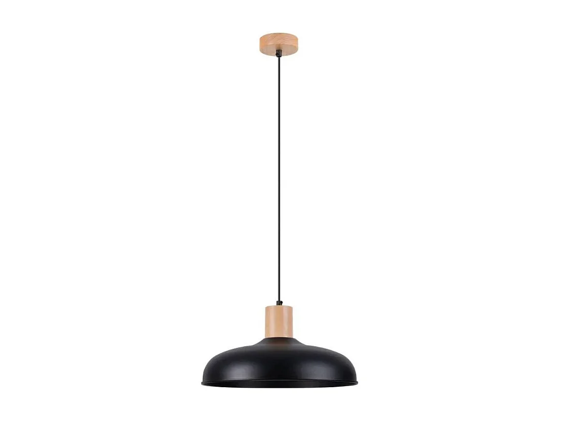 Hanglamp INDY Scandinavisch van - 1 lichtbronnen - L.38 x H.120 cm - zwart