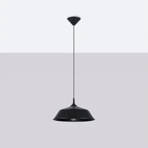 Hanglamp FRIKA Scandinavisch van  – 1 lichtbronnen – L.34 x H.74 cm – zwart