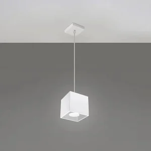 Hanglamp QUAD modern van – 1 lichtbronnen – L.10 x H.110 cm – wit Hanglamp QUAD modern van – 1 lichtbronnen – L.10 x H.110 cm – wit