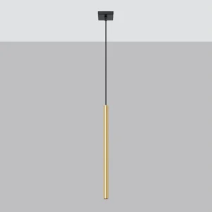 Hanglamp PASTELO modern van – 1 lichtbronnen – L.8 x H.100 cm – gouden glans Hanglamp PASTELO modern van – 1 lichtbronnen – L.8 x H.100 cm – gouden glans