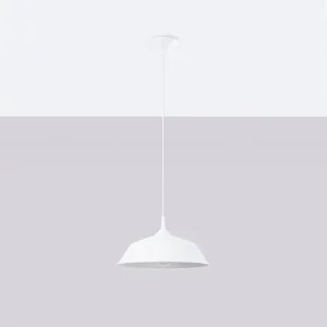 Hanglamp FRIKA Scandinavisch van  – 1 lichtbronnen – L.34 x H.74 cm – wit