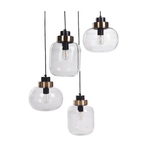 Hanglamp glas lichtgrijs ZAYANDE Hanglamp glas lichtgrijs ZAYANDE