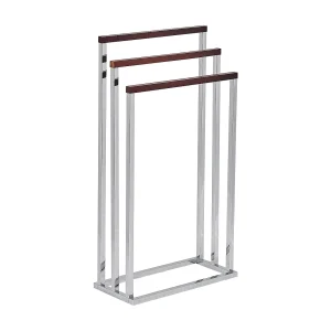 Handdoekrek zilver/donkerbruin 45 x 84 cm CHARRAS Handdoekrek zilver/donkerbruin 45 x 84 cm CHARRAS