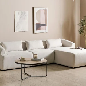 Hoekbank SVANSELE Stof Lichtbeige 3-zitter Linkerzijde Hoekbank SVANSELE Stof Lichtbeige 3-zitter Linkerzijde