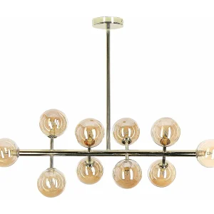 Hanglamp 10 lampen goud RAMIS Hanglamp 10 lampen goud RAMIS