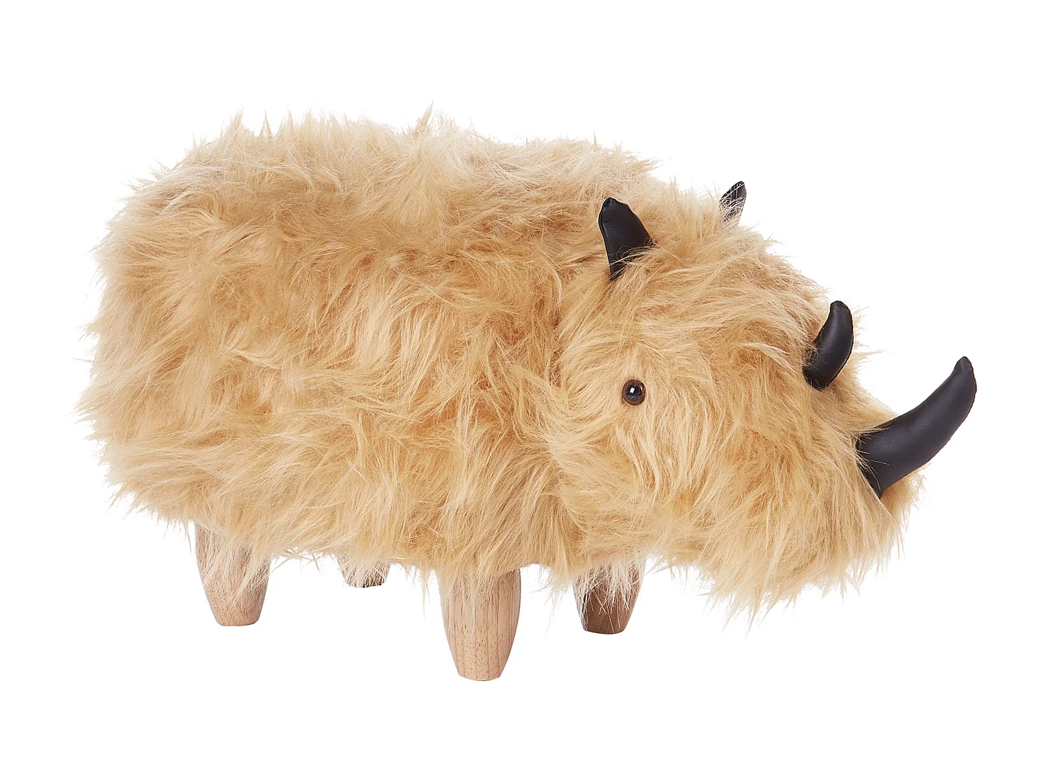 Hocker kunstbont bruin WOOLLY