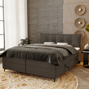 Gestoffeerd bed 140×200 Liron – Tweepersoonsbed met matras, met topper, opbergruimte, Donkergrijs (Anthology 18) Gestoffeerd bed 140×200 Liron – Tweepersoonsbed met matras, met topper, opbergruimte, Donkergrijs (Anthology 18)