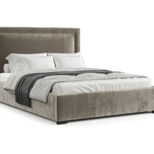 Gestoffeerd bed Como – 120 x 200 cm – chenillestof – beige