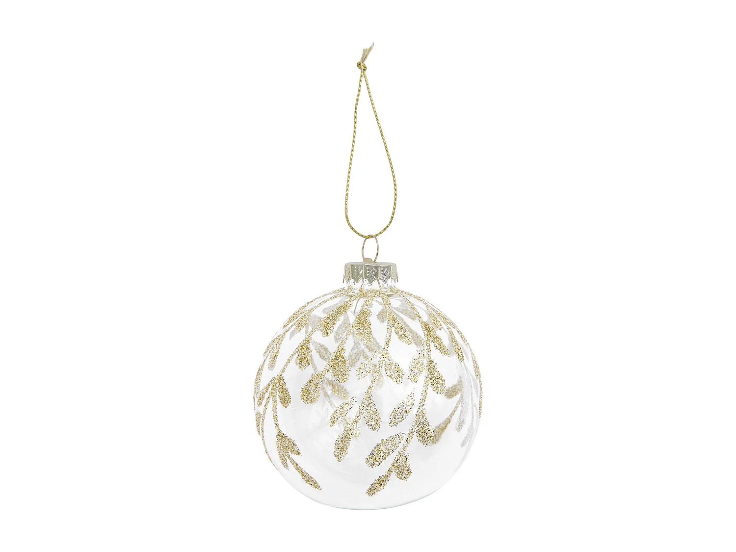 Glazen kerstbal - gouden blad Ø 8 cm
