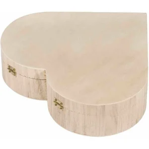 Hartvormig houten doosje 25,3 x 24 x 6 cm Hartvormig houten doosje 25,3 x 24 x 6 cm