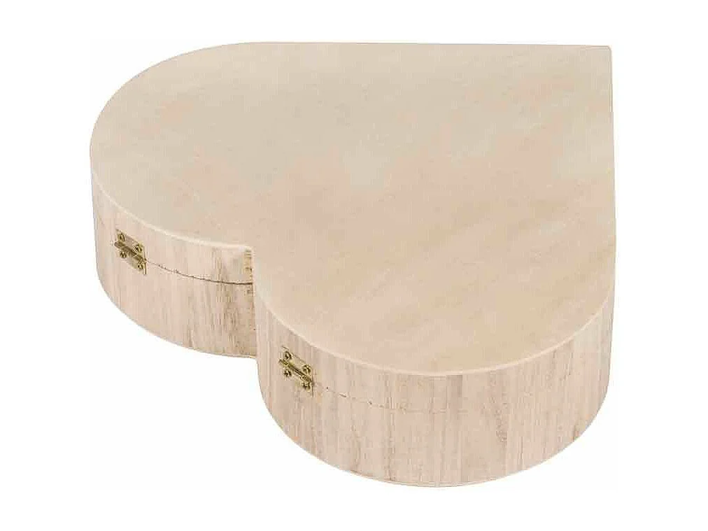 Hartvormig houten doosje 25,3 x 24 x 6 cm