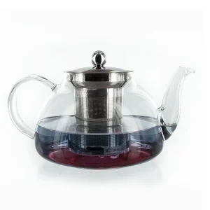 Glazen theepot met roestvrijstalen filter – 0,8L