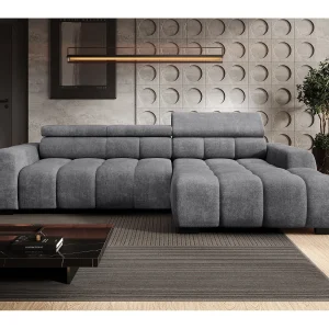 Hoekbank BULL – modern, verstelbare zitting, zonder slaapfunctie, Eden, rechteropstelling, 285x168x97 cm, kleur lichtantraciet Hoekbank BULL – modern, verstelbare zitting, zonder slaapfunctie, Eden, rechteropstelling, 285x168x97 cm, kleur lichtantraciet