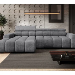 Hoekbank BULL – modern, verstelbare zitting, zonder slaapfunctie, Eden, linkeropstelling, 285x168x97 cm, kleur lichtantraciet