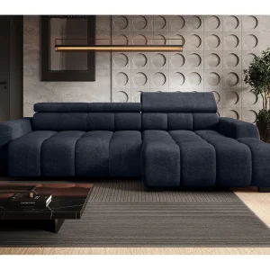 Hoekbank BULL – modern, verstelbare zitting, zonder slaapfunctie, Eden, rechteropstelling, 285x168x97 cm, kleur donkerblauw