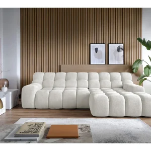 Hoekbank CAMPILE met elektrisch verstelbare zitting, verstelbare hoofdsteunen, indeling rechts, 288x119x85 cm, kleur lichtgrijs Hoekbank CAMPILE met elektrisch verstelbare zitting, verstelbare hoofdsteunen, indeling rechts, 288x119x85 cm, kleur lichtgrijs