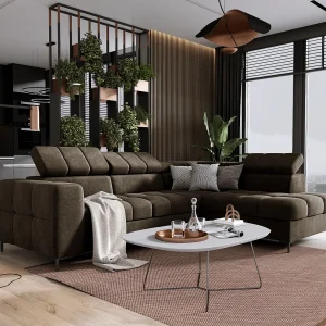 Hoekbank PABLOS met verstelbare hoofdsteun 279x201cm | Slapen & Opbergen, Vogue Bruin, Rechts Hoekbank PABLOS met verstelbare hoofdsteun 279x201cm | Slapen & Opbergen, Vogue Bruin, Rechts