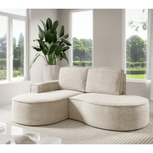 Hoekbank MOLLY Zonder Slaapfunctie – Halfrond, Curio-Bouclé-Stof, Met Losse Rugkussens, Zachte Bouclé-Bekleding, 210x157x88 cm, Linkerzijde Beige Hoekbank MOLLY Zonder Slaapfunctie – Halfrond, Curio-Bouclé-Stof, Met Losse Rugkussens, Zachte Bouclé-Bekleding, 210x157x88 cm, Linkerzijde Beige