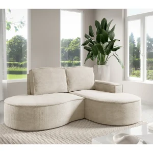 Hoekbank MOLLY Zonder Slaapfunctie – Halfrond, Curio-Bouclé-Stof, Met Losse Rugkussens, Zachte Bouclé-Bekleding, 210x157x88 cm, Rechterzijde Beige Hoekbank MOLLY Zonder Slaapfunctie – Halfrond, Curio-Bouclé-Stof, Met Losse Rugkussens, Zachte Bouclé-Bekleding, 210x157x88 cm, Rechterzijde Beige