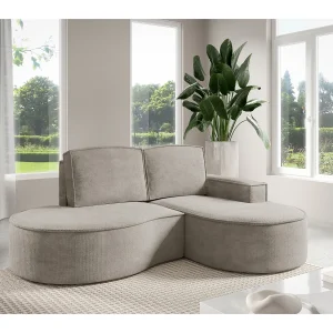 Hoekbank MOLLY Zonder Slaapfunctie – Halfrond, Curio-Bouclé-Stof, Met Losse Rugkussens, Zachte Bouclé-Bekleding, 210x157x88 cm, Rechterzijde Es Hoekbank MOLLY Zonder Slaapfunctie – Halfrond, Curio-Bouclé-Stof, Met Losse Rugkussens, Zachte Bouclé-Bekleding, 210x157x88 cm, Rechterzijde Es