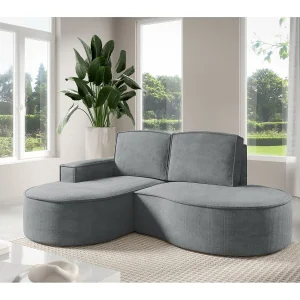 Hoekbank MOLLY Zonder Slaapfunctie – Halfrond, Curio-Bouclé-Stof, Met Losse Rugkussens, Zachte Bouclé-Bekleding, 210x157x88 cm, Linkerzijde Grijs Hoekbank MOLLY Zonder Slaapfunctie – Halfrond, Curio-Bouclé-Stof, Met Losse Rugkussens, Zachte Bouclé-Bekleding, 210x157x88 cm, Linkerzijde Grijs