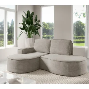Hoekbank MOLLY Zonder Slaapfunctie – Halfrond, Curio-Bouclé-Stof, Met Losse Rugkussens, Zachte Bouclé-Bekleding, 210x157x88 cm, Linkerzijde Es Hoekbank MOLLY Zonder Slaapfunctie – Halfrond, Curio-Bouclé-Stof, Met Losse Rugkussens, Zachte Bouclé-Bekleding, 210x157x88 cm, Linkerzijde Es